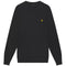 Lyle Scott Cotton Merino Charcoal Marl V Neck Jumper
